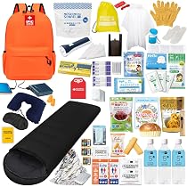 Amazon.co.jp: 防災リュック セット 1人用 45点 オレンジ 防災士 医師